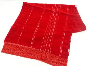 リサイクル　ビロードレース縞模様ショール